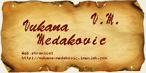 Vukana Medaković vizit kartica